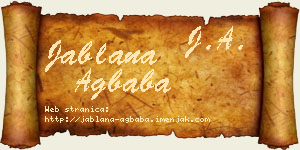 Jablana Agbaba vizit kartica